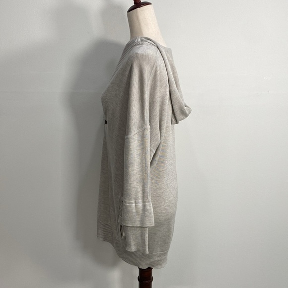 Diane Von Furstenberg Sweater Hoodie Silk Cashmere blend Women's Small Gray - Picture 3 of 14